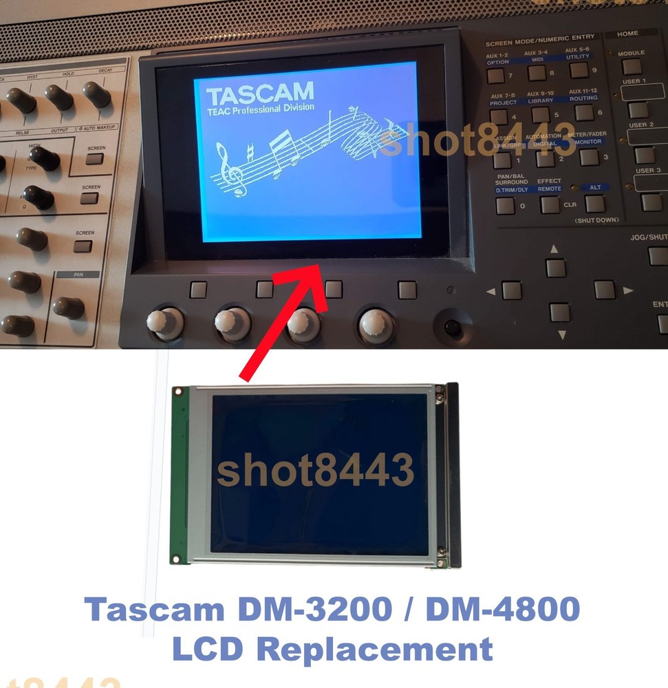 LCD Screen For Tascam DM-3200 DM-4800 Digital Mixing Console Display Replace