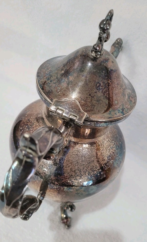 Vintage Silver on Copper Tea Pot