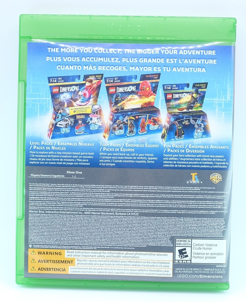 Used LEGO Dimensions Xbox One Starter Pack 71172 Complete Set