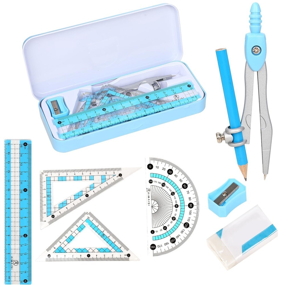 Compass Geometry Tool Geometry Set Drafting Drawing Compass and Protractor Se...