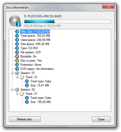 CDBurnerXP CD DVD burning software for Windows