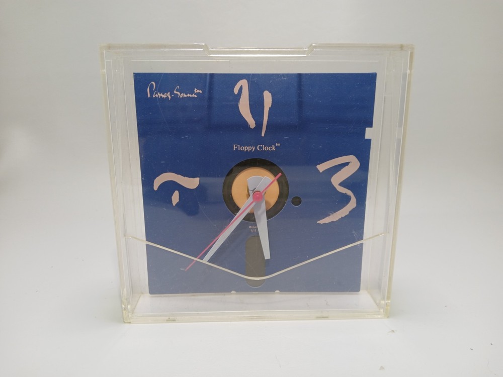 Vintage Floppy Clock Desk Clock