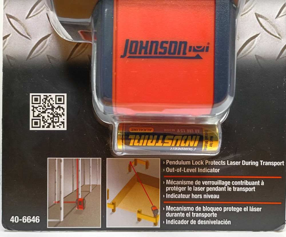 NEW Johnson Level 40-6646 Self-Leveling 3 Dot Laser