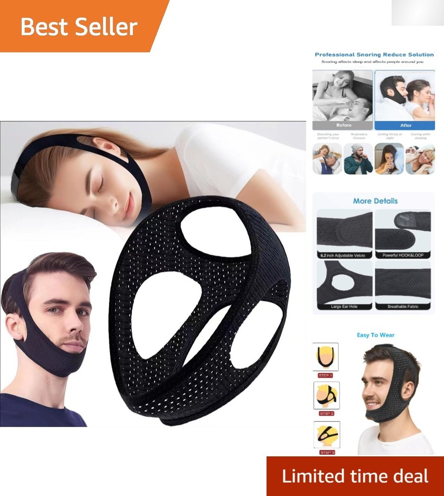 Comfortable Adjustable Chin Strap for Snoring Relief - Sleep Soundly Tonight