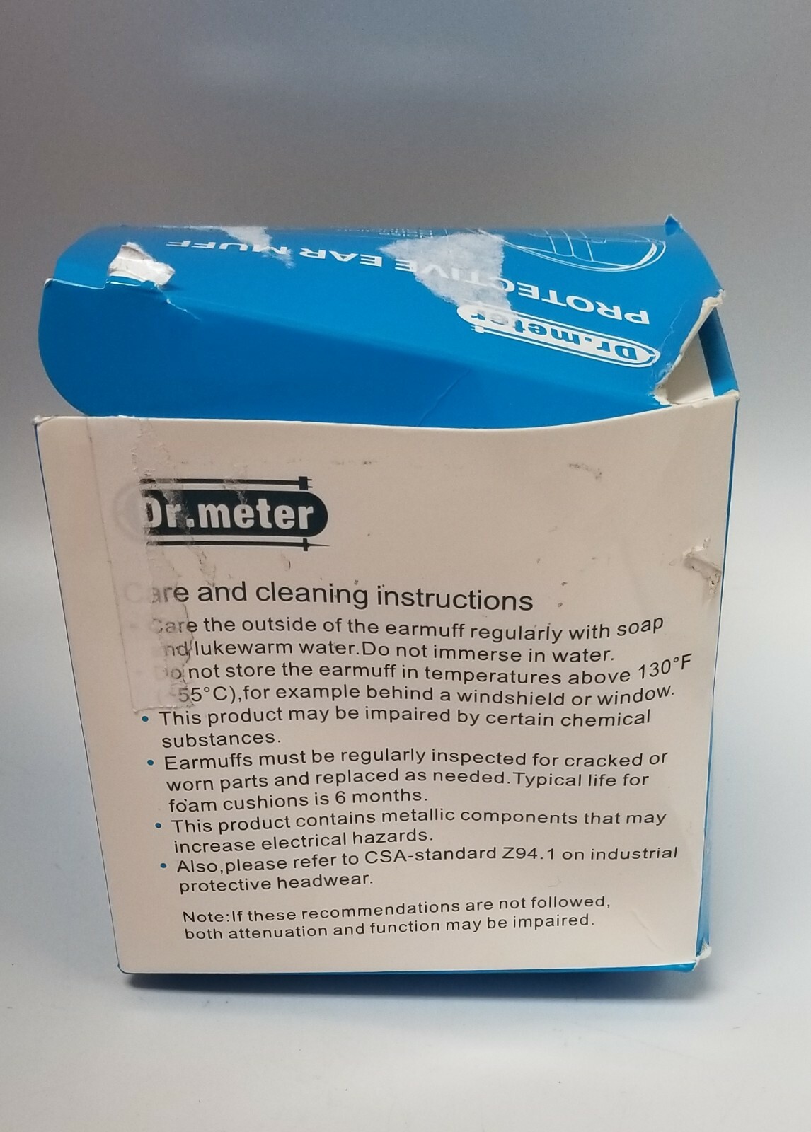 Dr. Meter Protective Ear Muff EM100B blue black adjustable