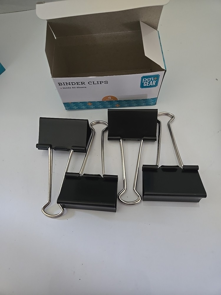 Pen & Gear Binder Clips 4pk