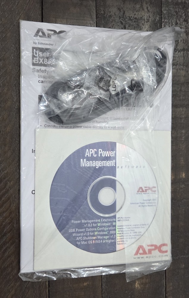 APC PowerChute Ver 1.0.2 Software CD Windows 98/2000 & Shutdown Manager For Mac