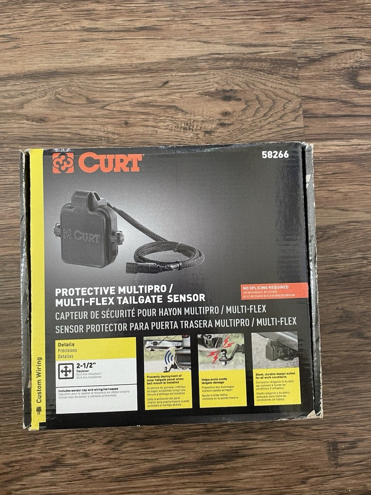 CURT Protective MultiPro Multi-Flex Tailgate Sensor with 2-1/2" Hitch Cap #58266