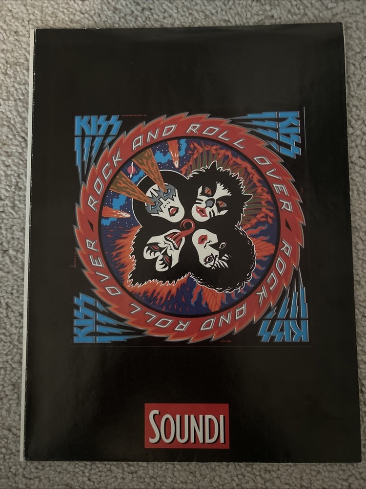 KISS VINTAGE 1997 FINLAND SOUNDI POSTER MAGAZINE GENE PAUL ACE FREHLEY PETER