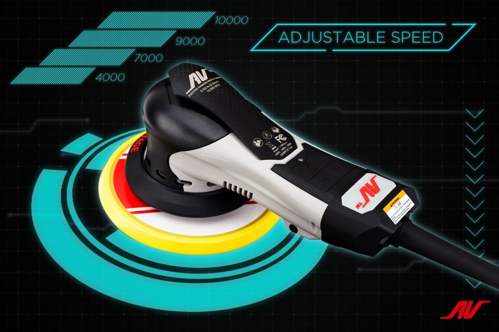 AirVANTAGE 6" Palm-Style, 2nd Gen Electric Sander- 3/16" Orbit: Hook & Loop