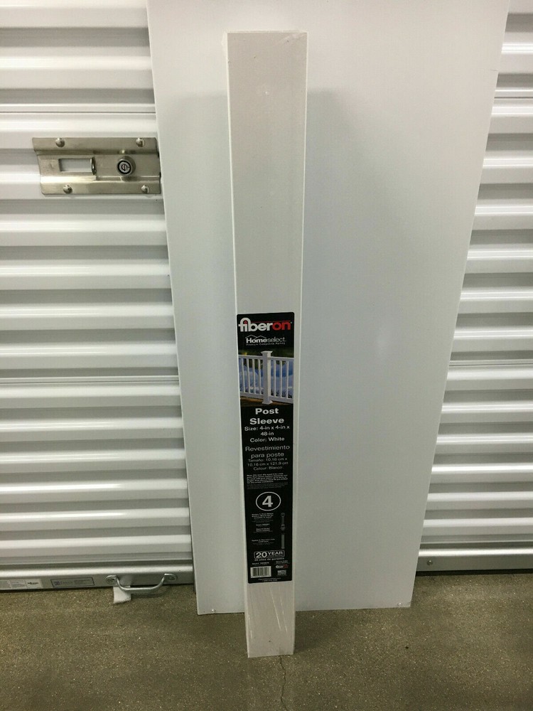 Fiberon HomeSelect - White Composite Deck Post Sleeve - 4"x4"x48" - 160835 - New