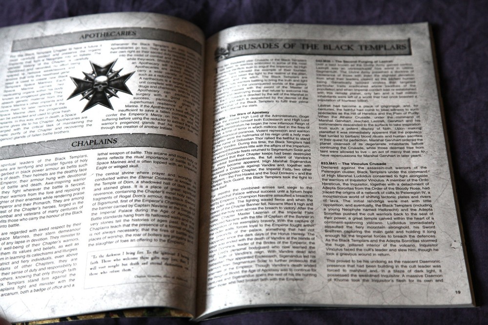 Warhammer 40k, Black Templars Codex, 4th Edition, 2005, Games Workshop