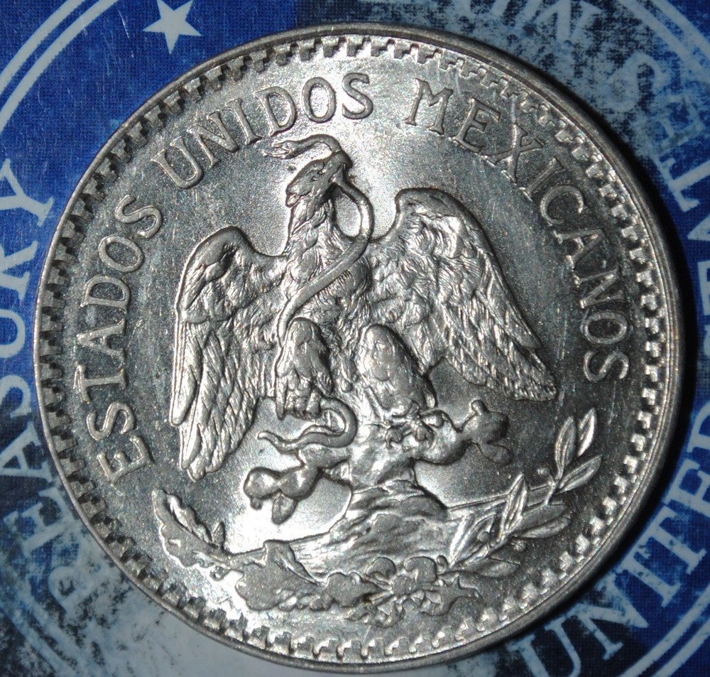 BU MEXICO Silver 50 Centavos 1935 {{{D024