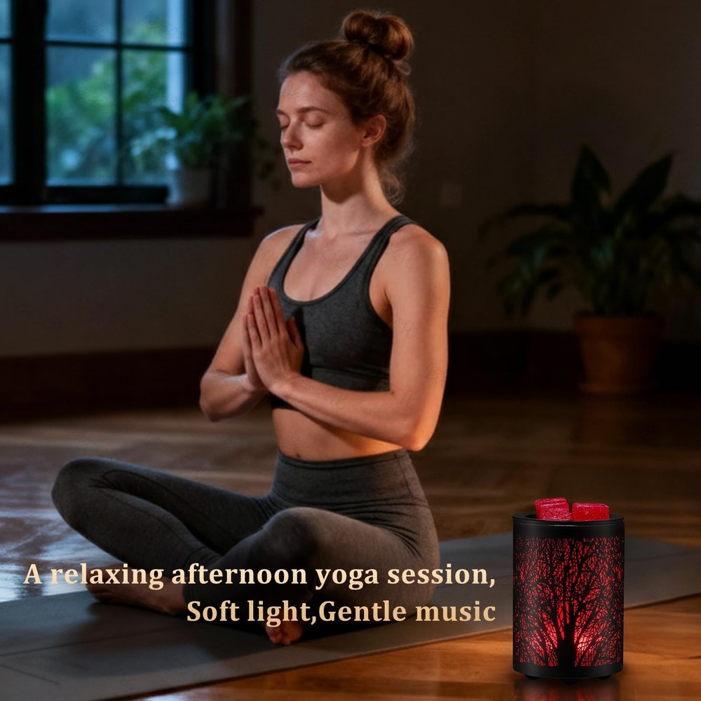 Electric Wax Melt Warmer with 7-Color LED & Timer Function â€“ Flameless Scente
