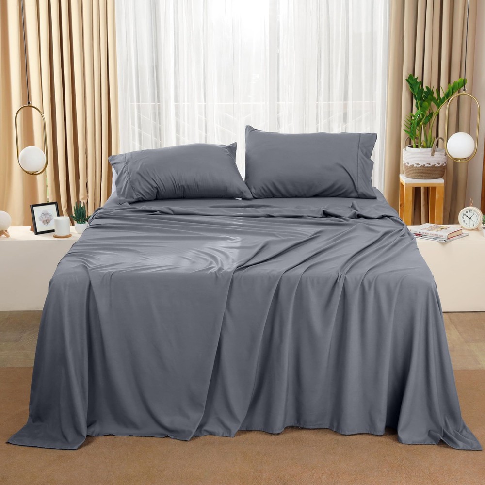 Utopia Bedding King Bed Sheets Set - Pack of 2 Sheet Sets - Perfect for Spa, ...
