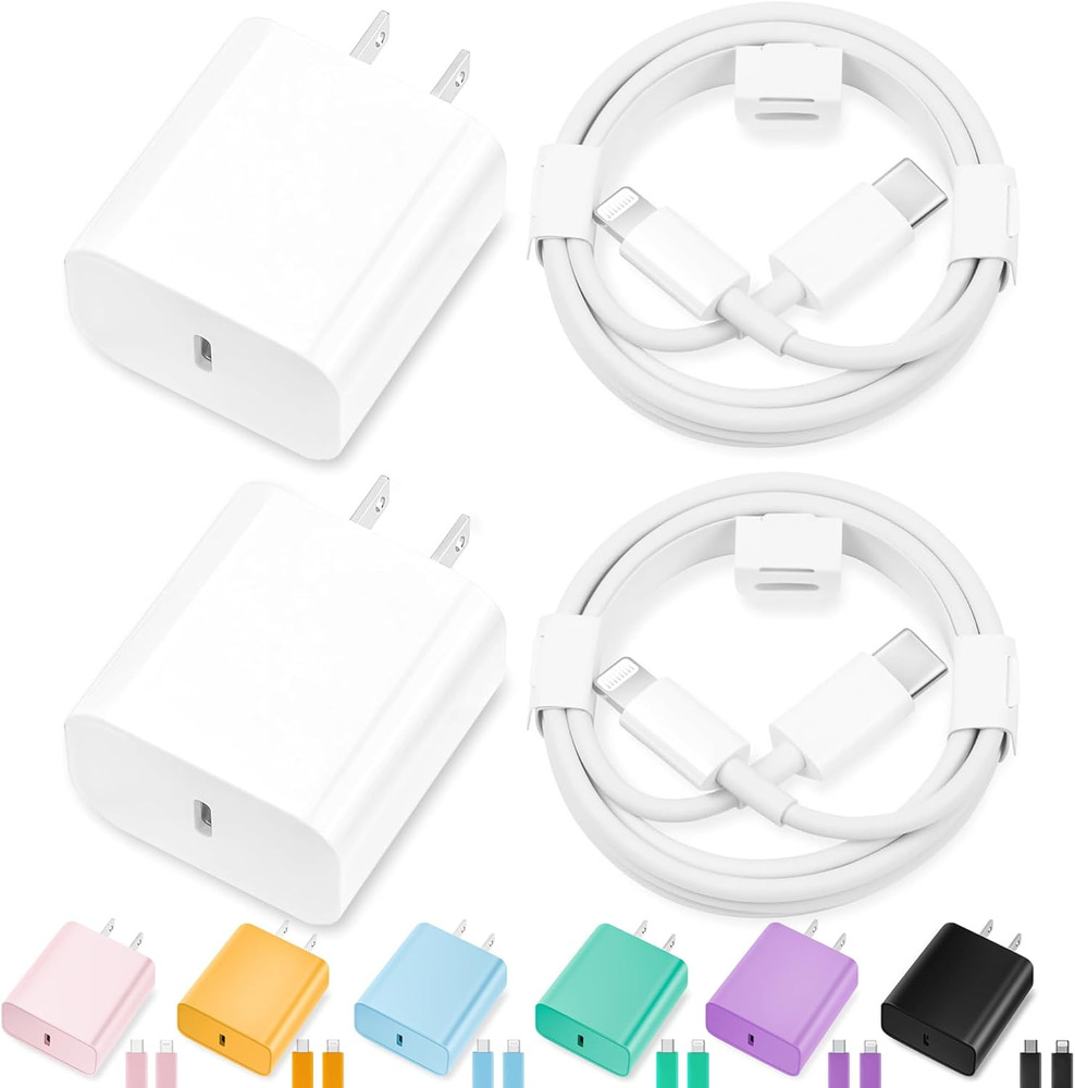Iphone Charger Fast Charging,[Mfi Certified] 2Pack 20W Type C Fast Charger Block