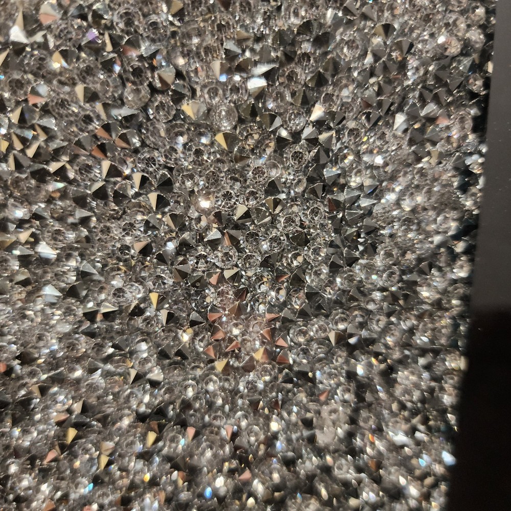 Flower Pot Crushed Diamond Mirrored