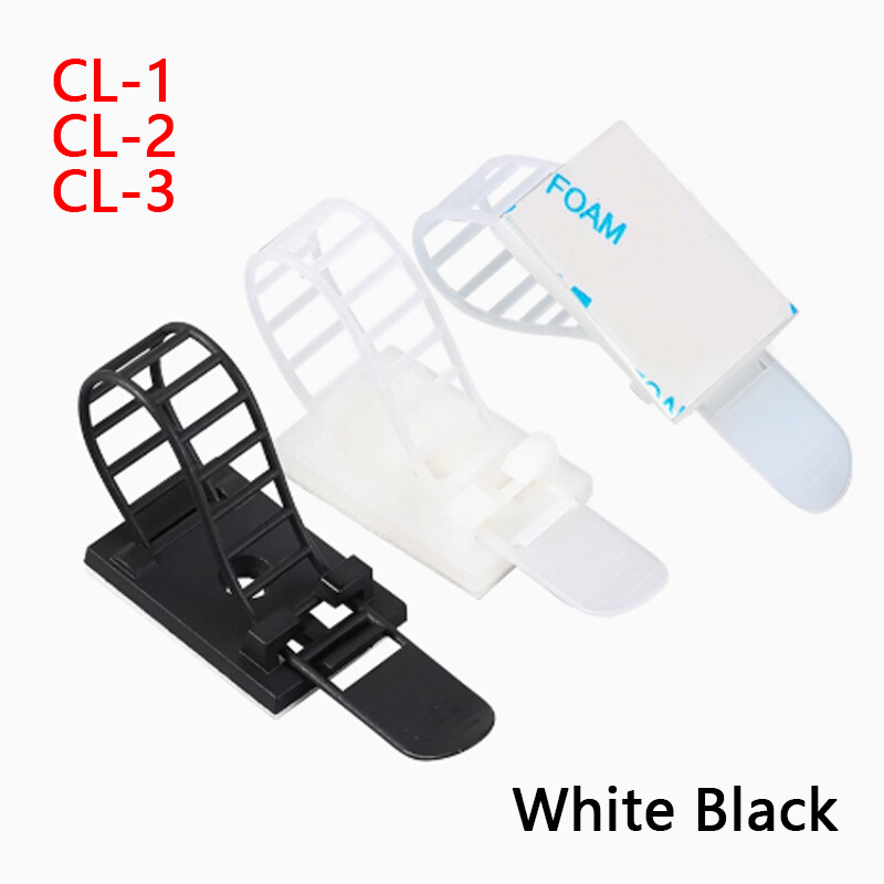 Cable Tie Mount Adjustable Clips Self Adhesive Strap Fix Holder Plastic Network