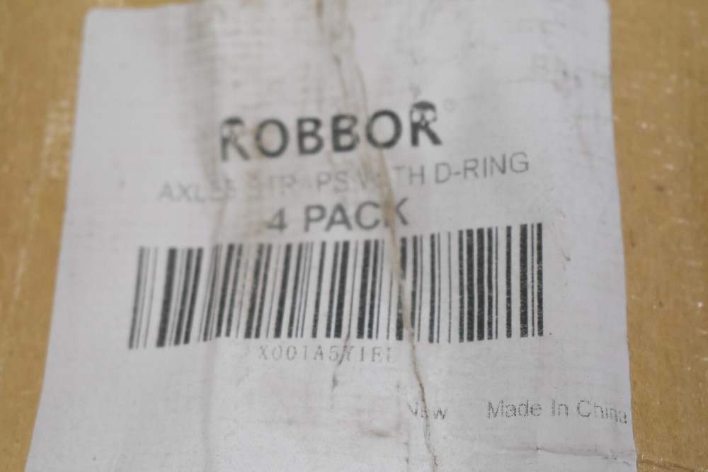 Robbor Axle Strap w/ D-Ring & Protective Sleeve 36" x 2" Tie Down Straps 4 Pack