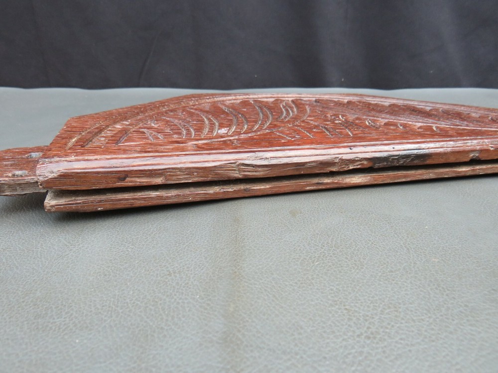 Antique wooden oak carved panel