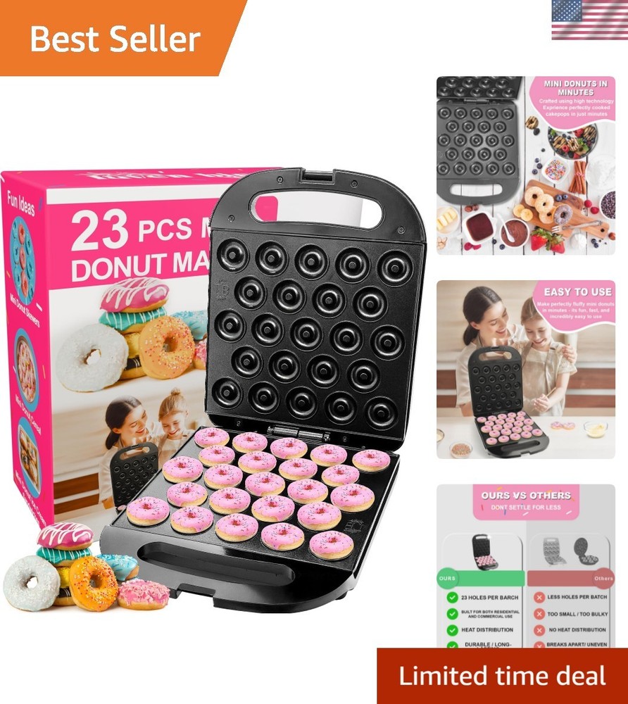 23 Mini Donut Maker Machine – Electric Donut Maker, Non-Stick, Fast Heating, ...
