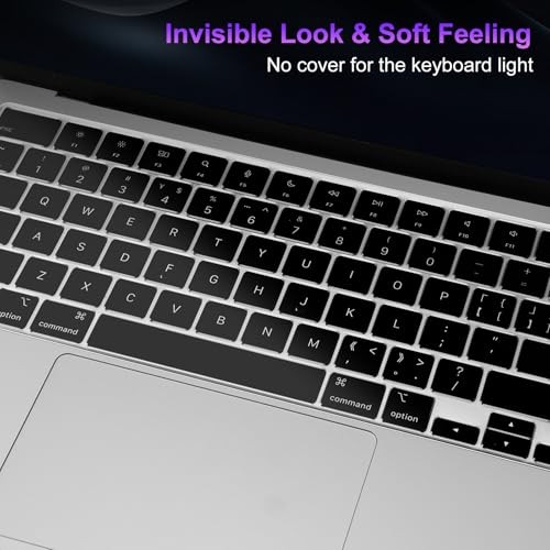 2 PCS Keyboard Cover Skin, Keyboard Protector Compatible with MacBook Clear