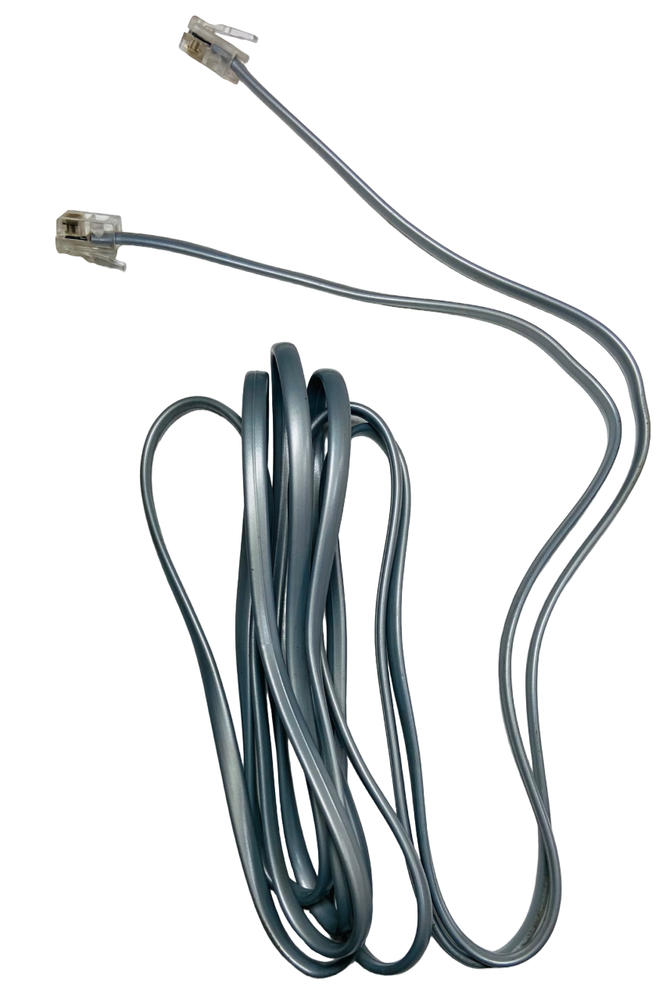 RJ11 Plug Telephone Cable - Gray