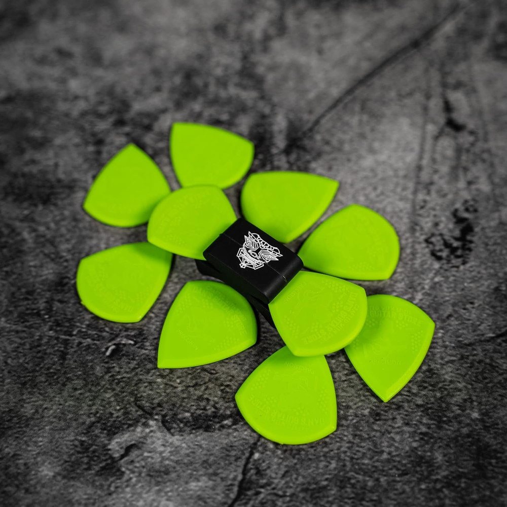 Precision Pick MINI Plectrums 10-Pack - High Grip & Visibility for Guitar