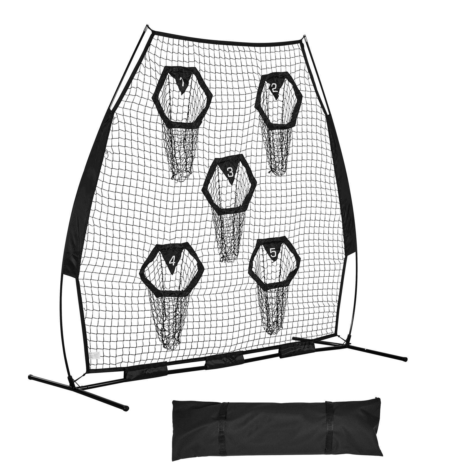 Uimoso 7x7 ft Portable Football Throwing Net for QB Training and Practice, Black