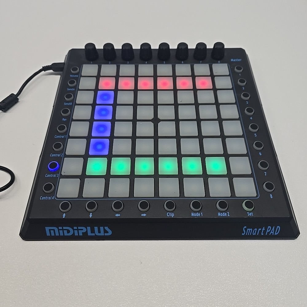 MidiPLUS SmartPAD MIDI 64-Key Controller & USB Cable MULTI-COLOR BACKLIGHT