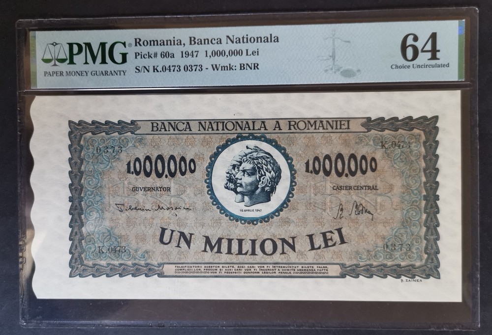 UNC 1000000 lei 1947 ROMANIA