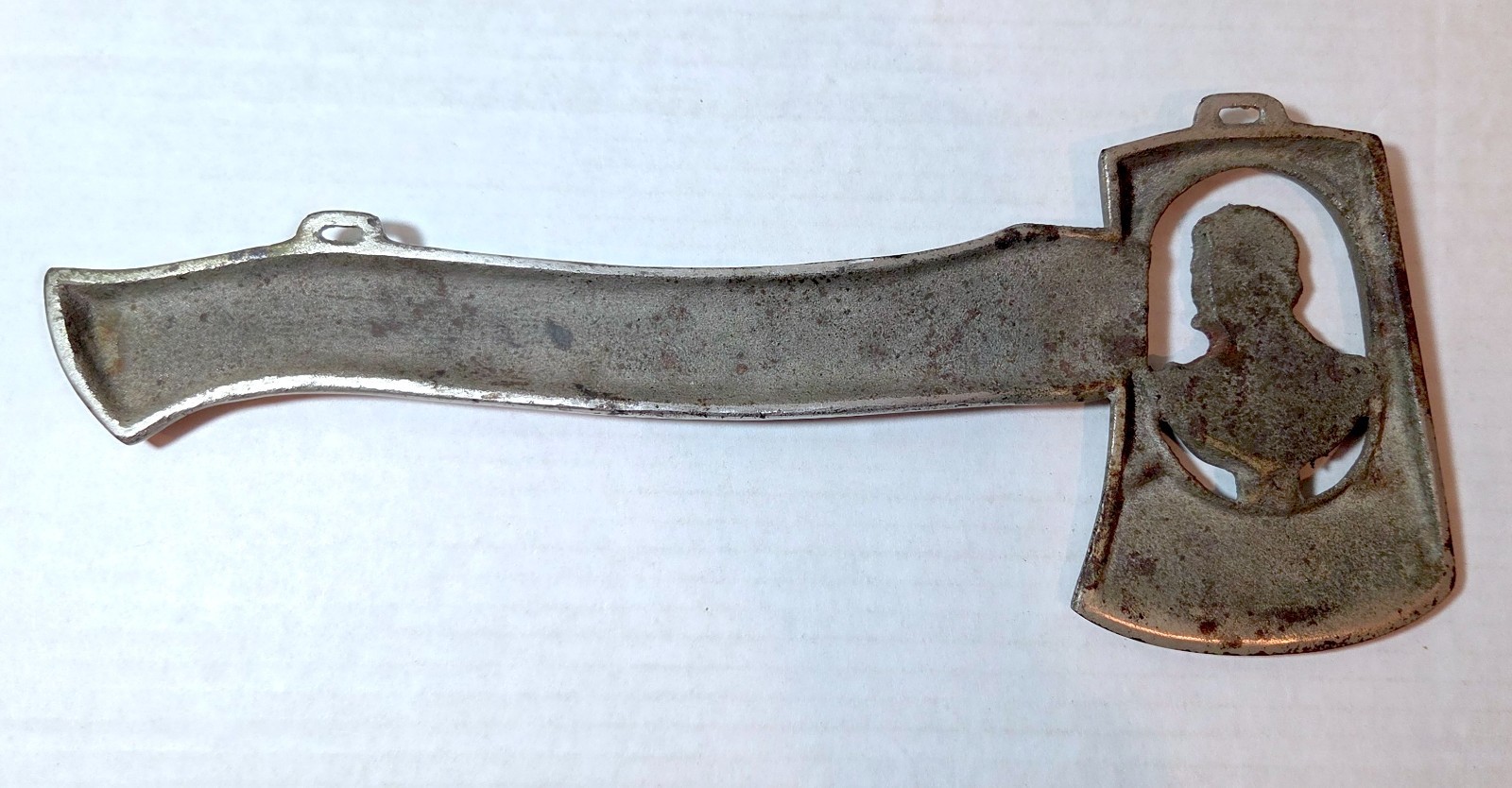 1898 Admiral Dewey Hero of Manila, cast iron souvenir axe hatchet SAW