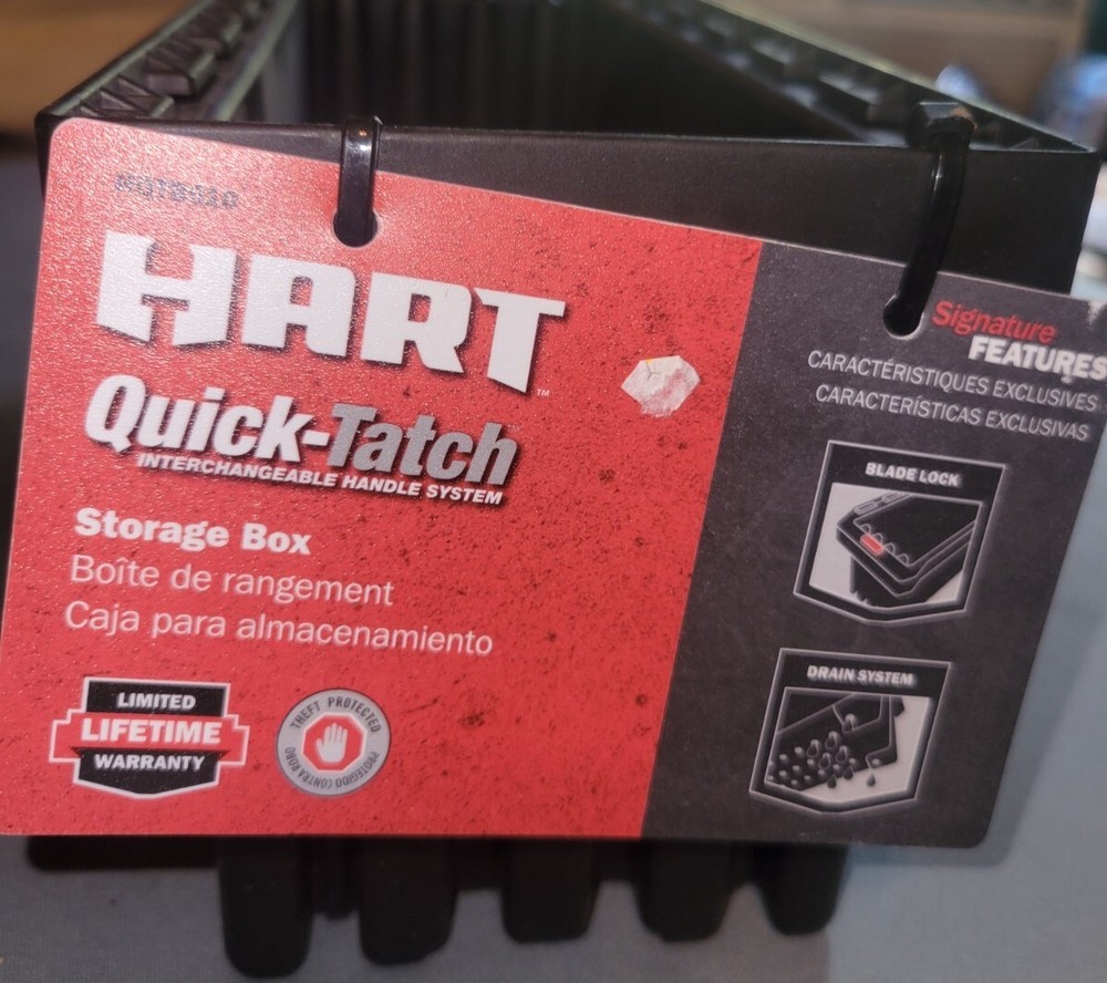 Hart HQTB010 Quick-Tatch Interchangeable Handle System Storage Box