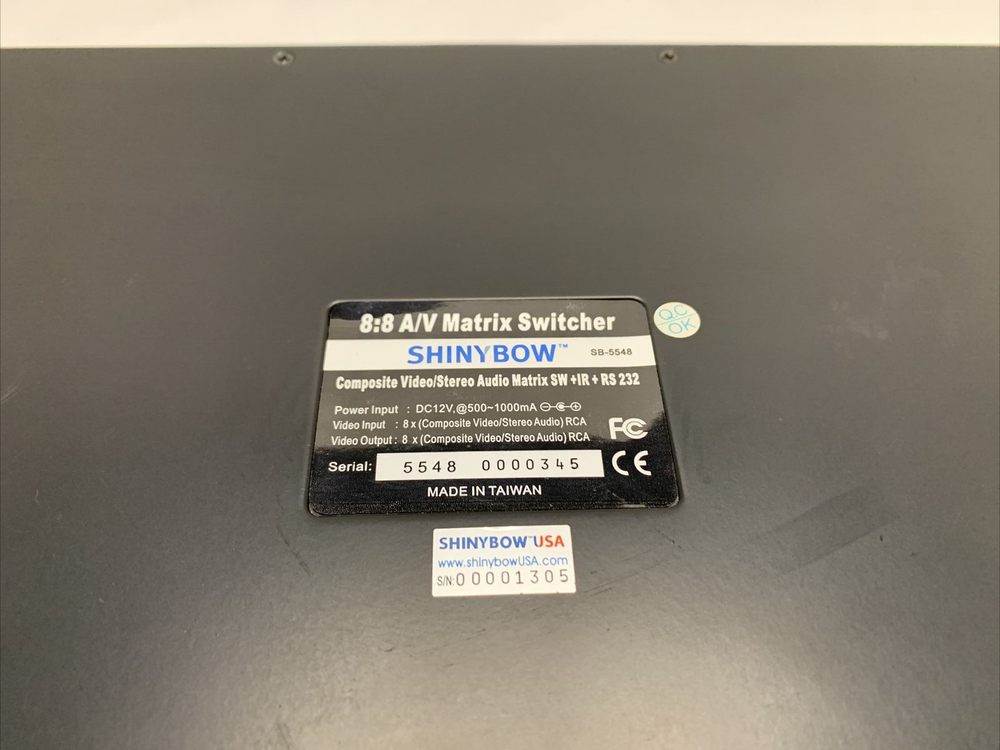 Shinybow SB 5548 AV Matrix Switcher 8x8 SB5548