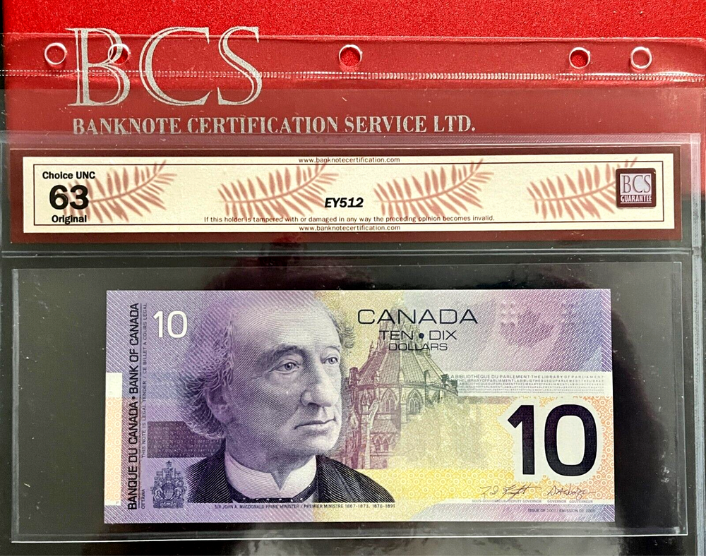 *BCS CERTIFICATION* CHOICE UNC 2001 Canada $10 JOURNEY Series W/O Security Strip