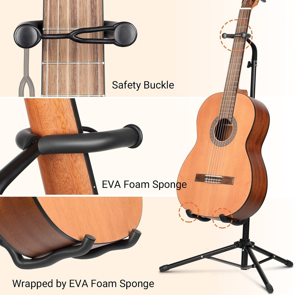 Folding Guitar Stand Universal Floor Tripod Holder