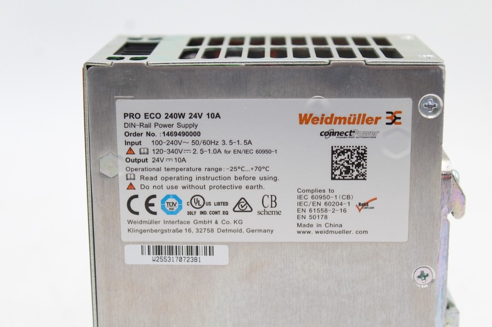 Weidmuller 1469490000 10-Amp Switch Mode Power Supply