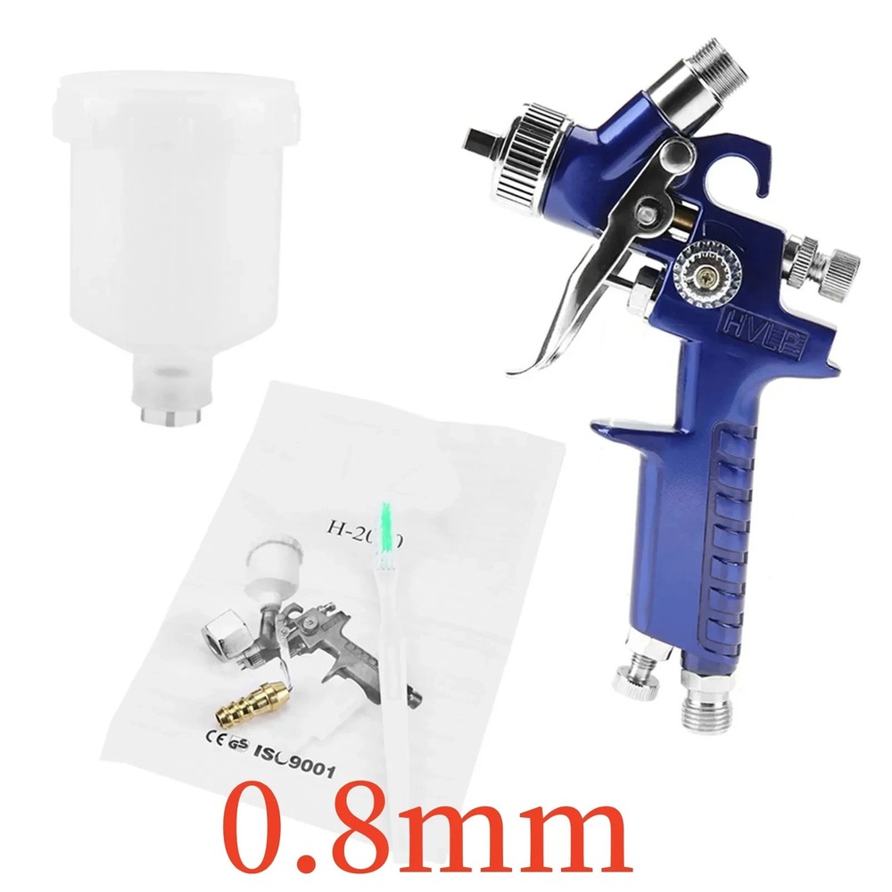 0.8mm Nozzle PRO GRAVITY FEED Mini Air PAINT Spray Gun Compressor Tools Auto