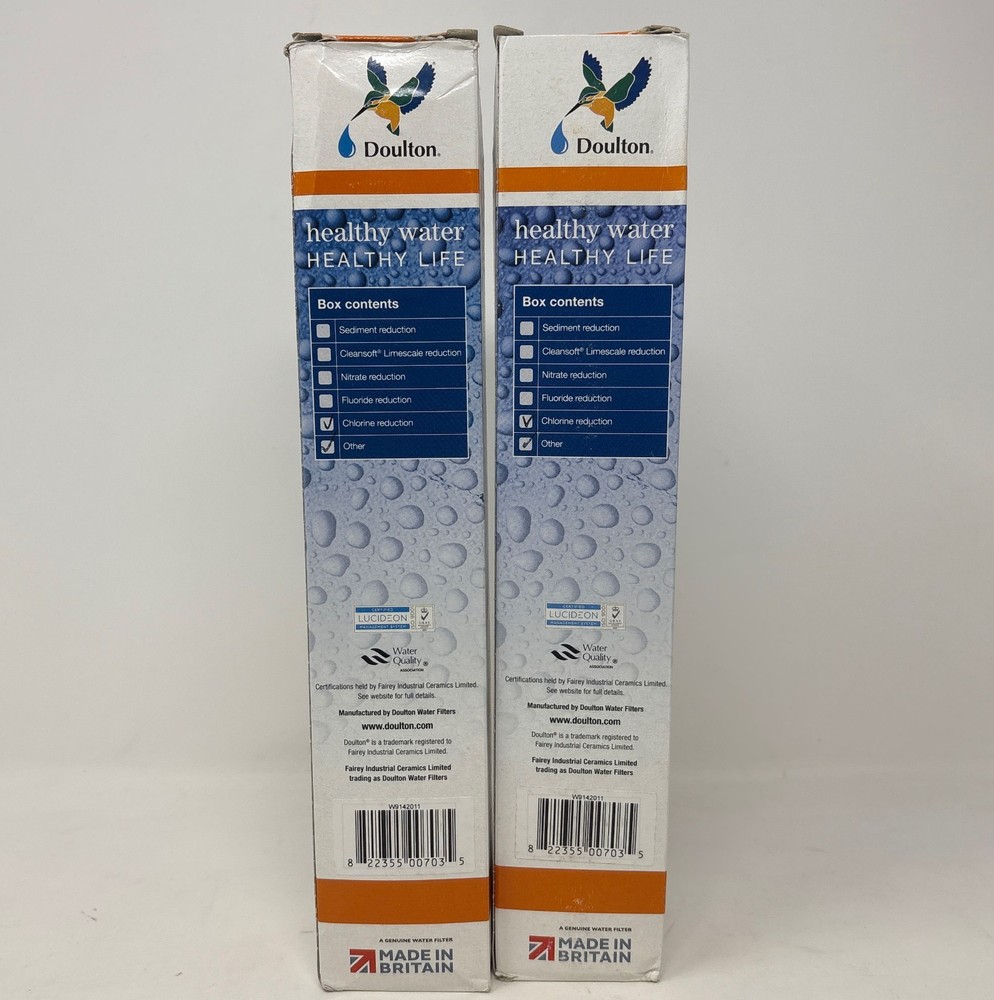 Doulton 10in Ceramic Filter Candles BSP Thread White 2-Pack