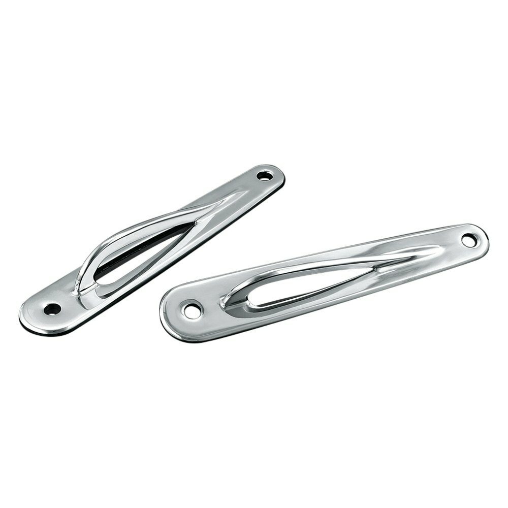 US Chrome Teardrop Tie-Down Fork Brackets For Harley FLHTC FLHR FLHTCUTG FLHTK