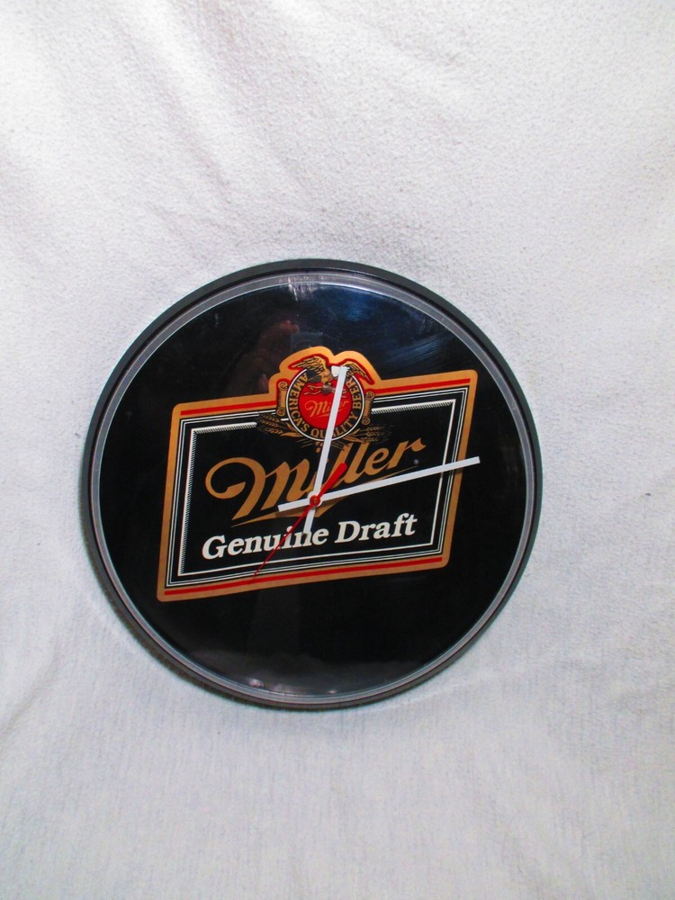 Miller Beer 1988 Wall Clock 12 3/4" Diameter
