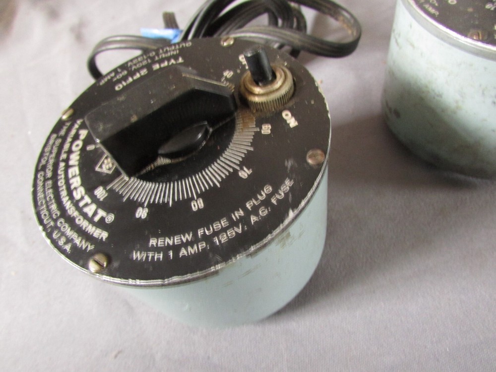 (2) Powerstat Variable Autotransformer Imput 120v output 0-132v UNTESTED e