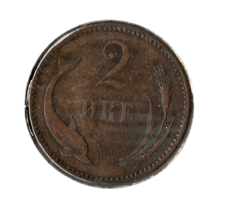 Coin Denmark 2 Øre 1891 KM793.1