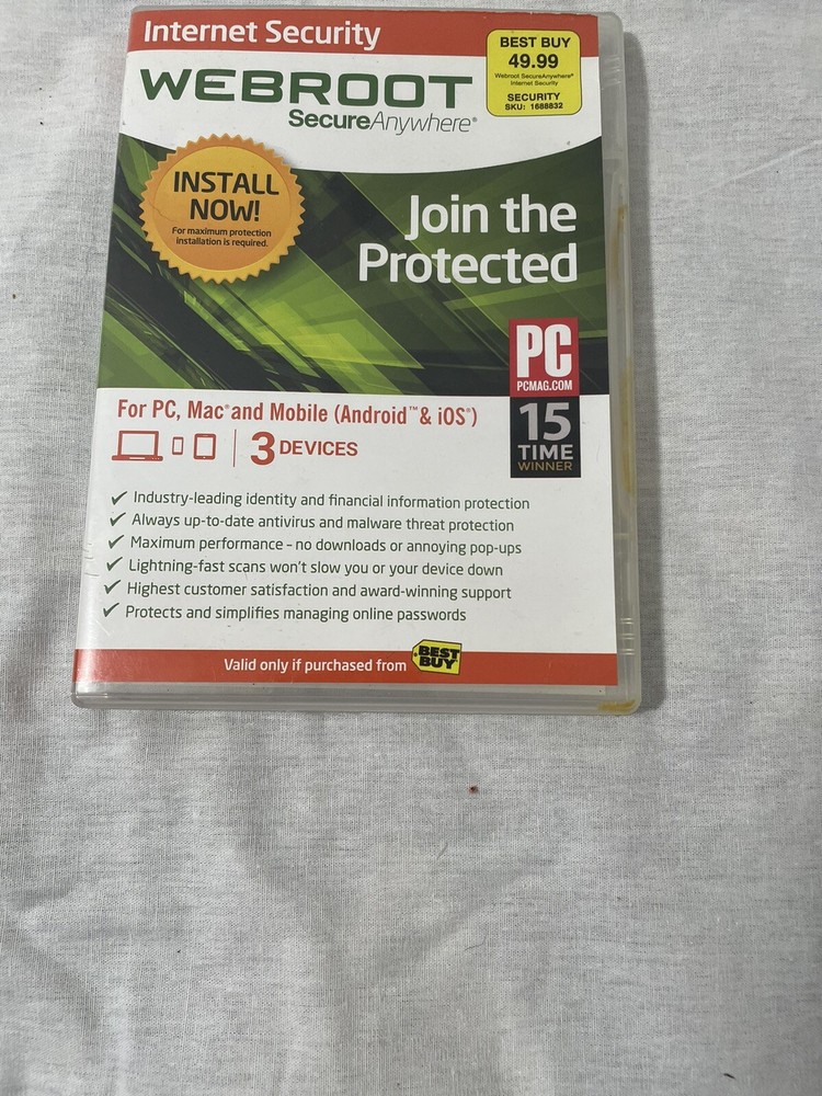 Webroot internet security cd