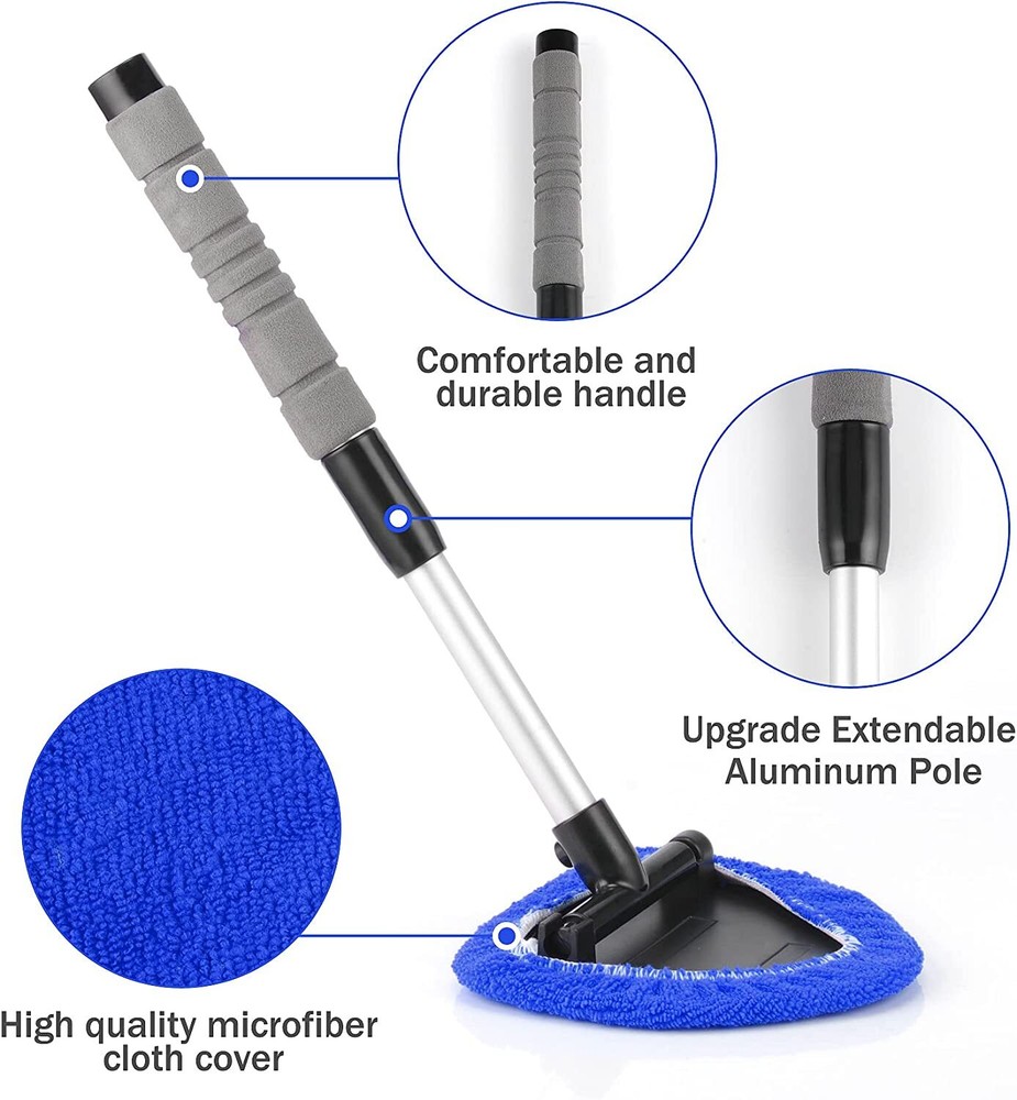 Car Windshield Microfiber Wiper Extendable Brush Window Glass Cleaning Tool