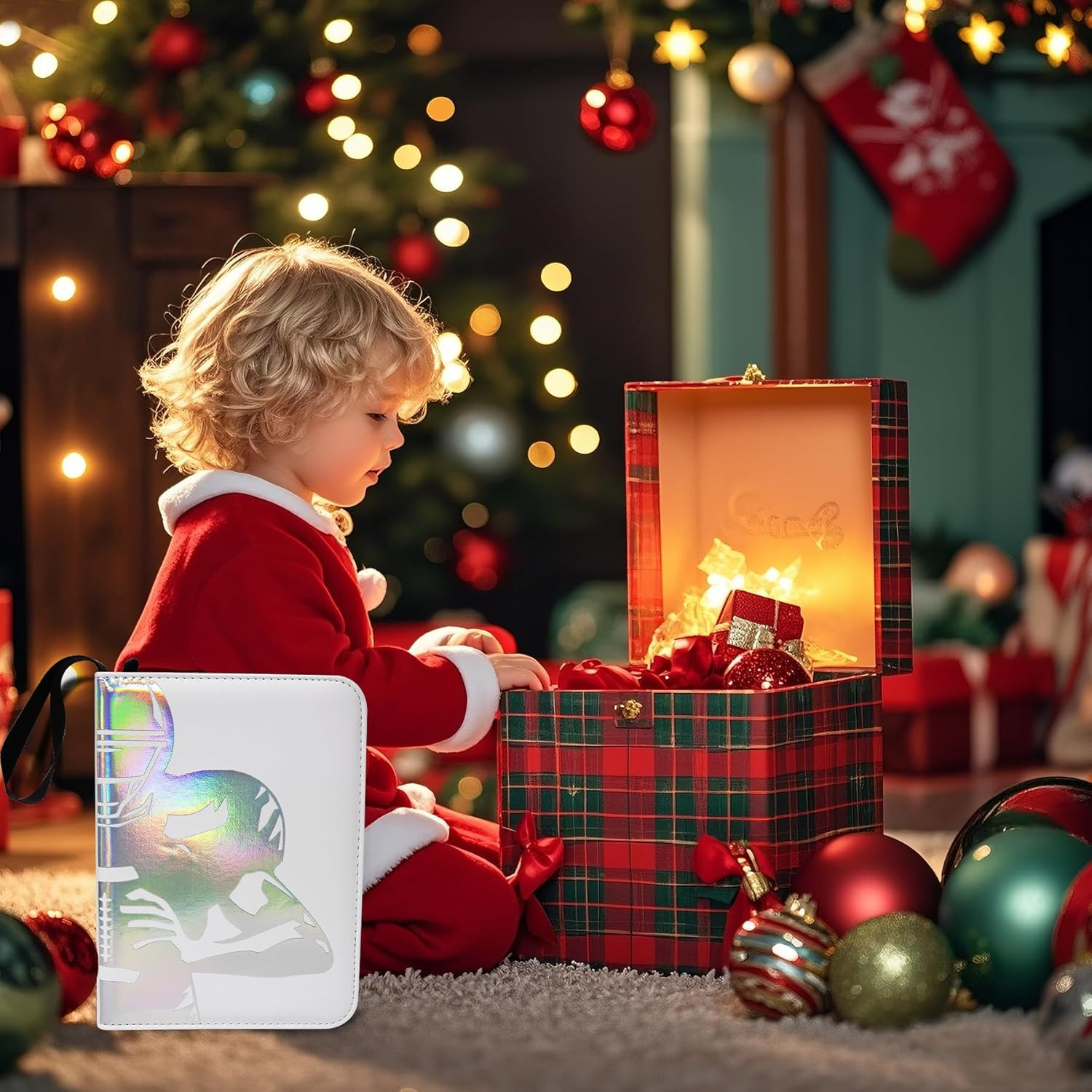 400 Pocket Football Card Binder Removable Sleeves Zipper Album Silver 2025-2026