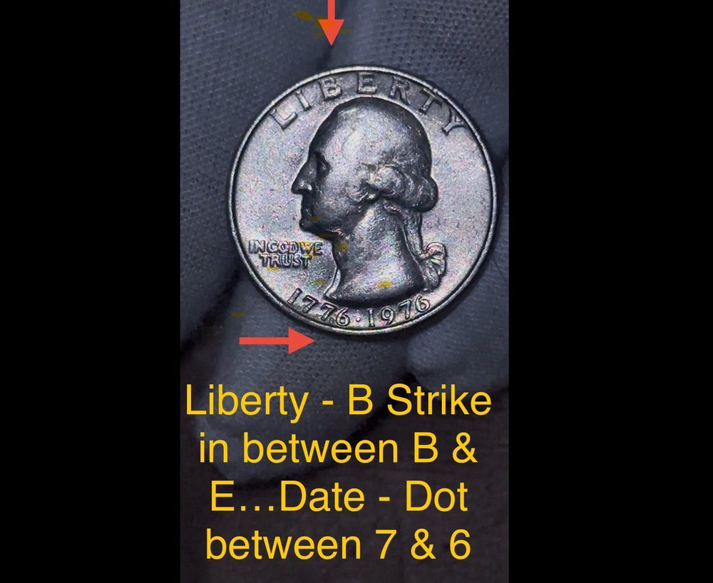 1776-1976 Rare Mint Errors .25C George Washington Quarter