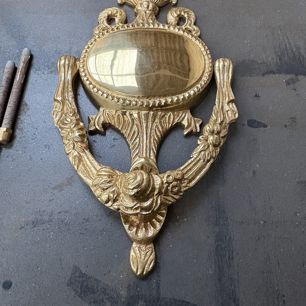 Vintage Heavy Large Solid Brass Door Knocker Victorian Style