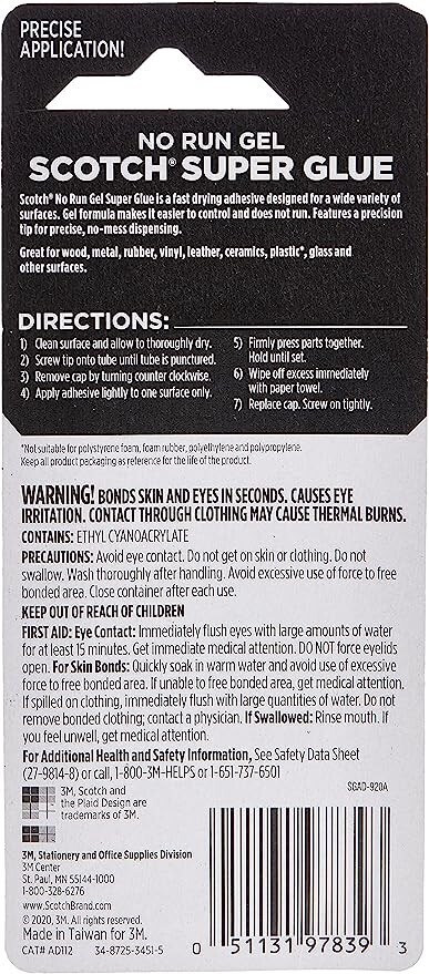 Scotch 3m Super Glue Ge, Clear