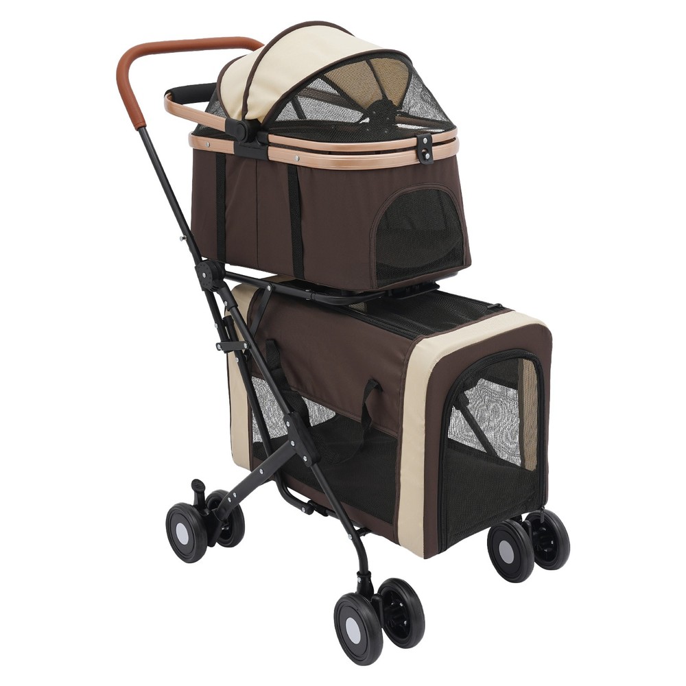 Dog & Cat Stroller, Foldable Pet Stroller, Foldable Pet Stroller for Small & Med